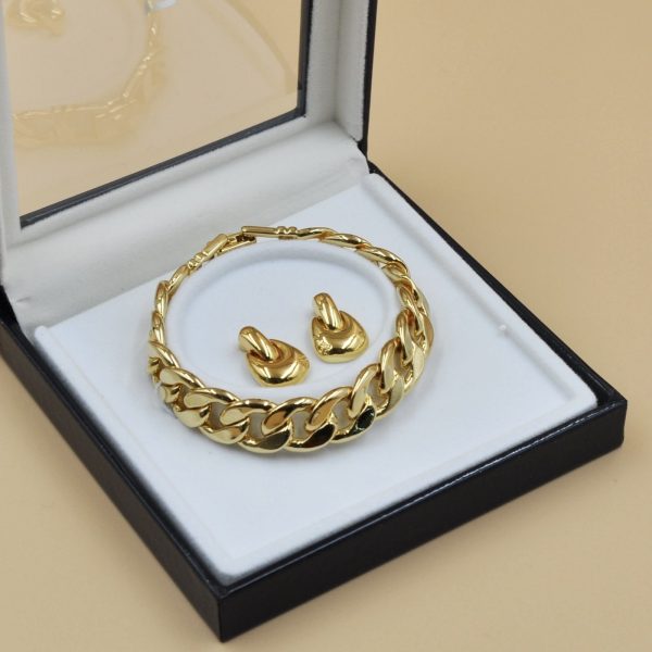 Cuban Bracelet and Earrings - Set - Image 3