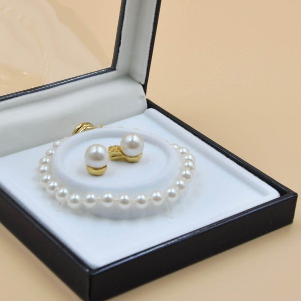 Celestial Pearl Bracelet and Earrings - Set - Image 3