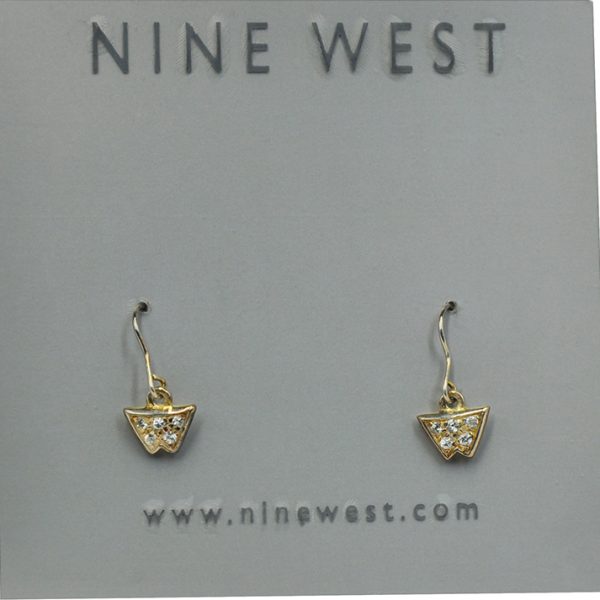 Nine West Shimmer Charm Hook Earrings