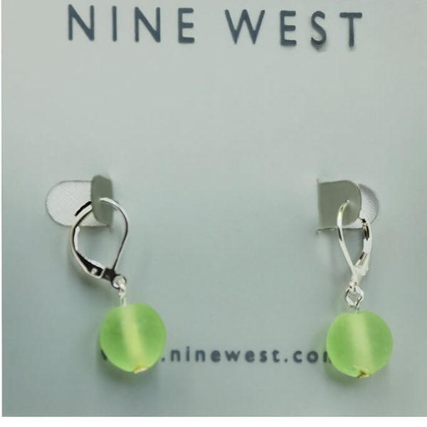 Peridot Dangle Hoop Earrings