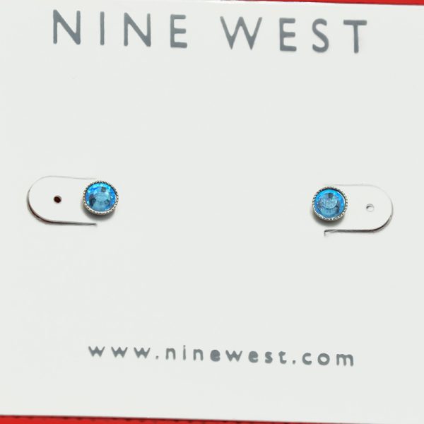 Nine West Small Cyan Stud Earrings