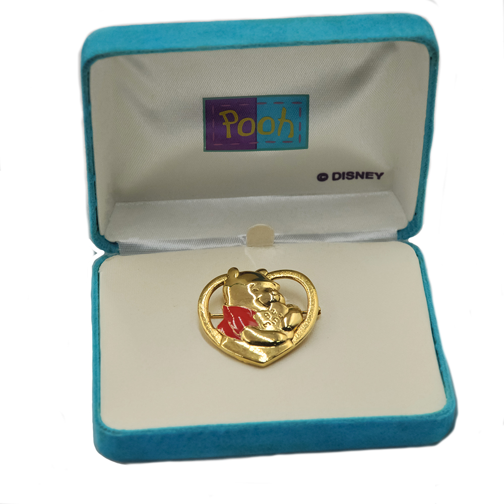 Disney pooh gold plated broach