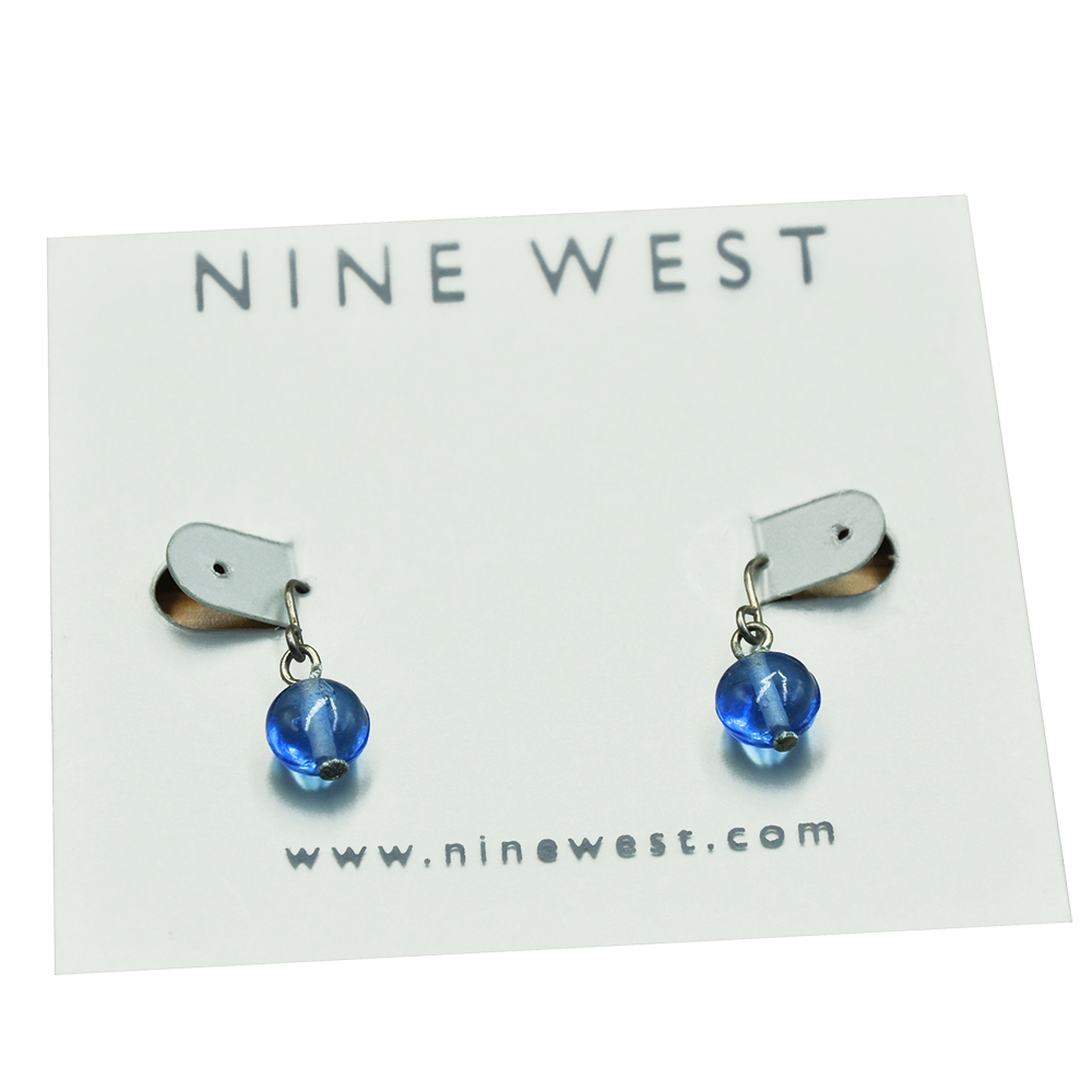 Nine west blue wire hook earing