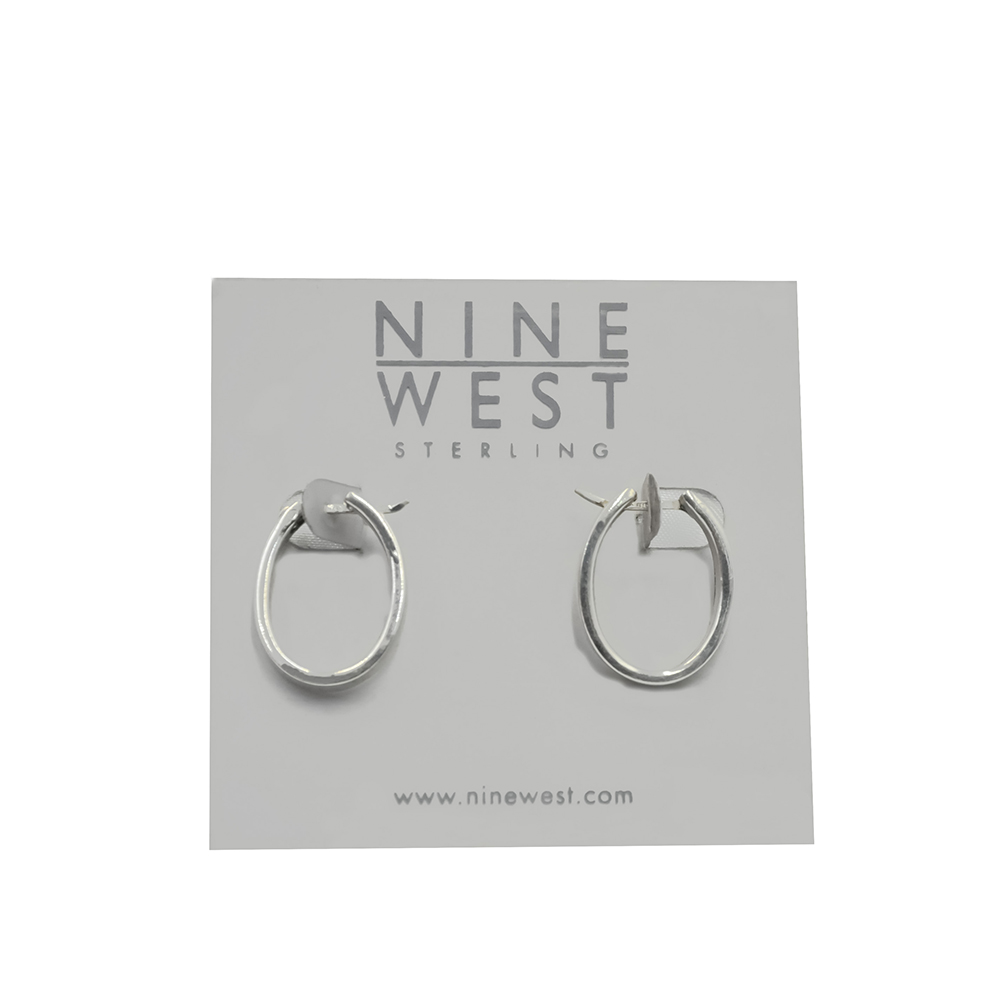 Nine west  sterling silver hoop earring