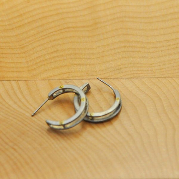 Gray Hoops Nine West Earrings