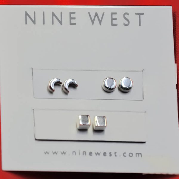 Nine West Three-Pair Stud Earrings