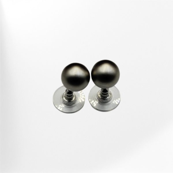 Midnight Pearl Studs Earrings