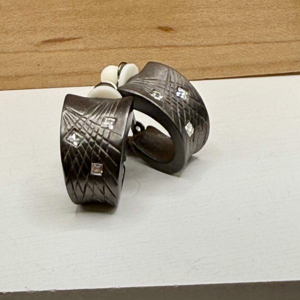 Shadow Etch Hoops Earrings