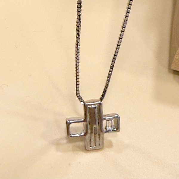 Sterling Silver Cross Necklace - Image 2