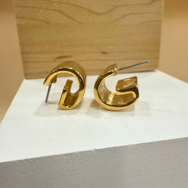 Initial Letter Bold Earrings - Image 3
