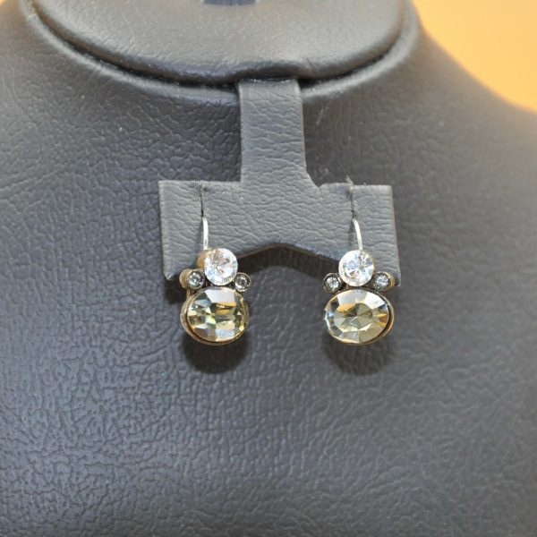 Crystal Bloom Drops Earrings - Image 2