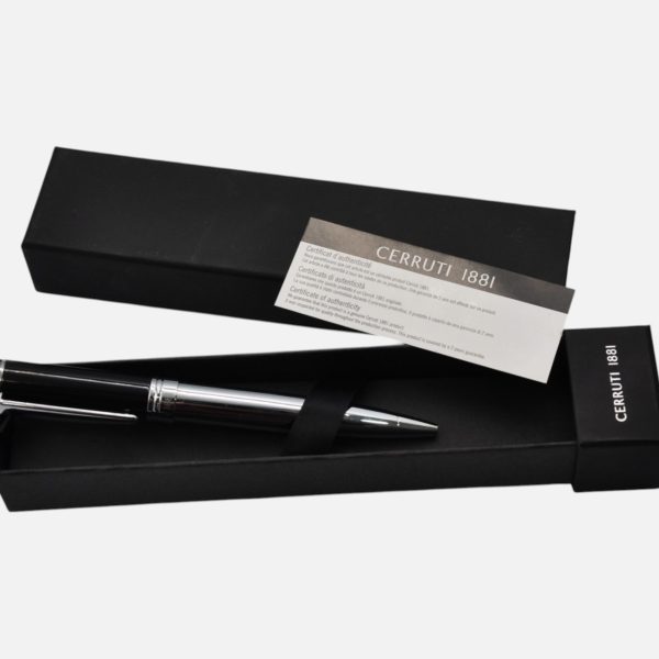 Cerruti 1881 Executive Ballpoint Pen – Black & Chrome Edition