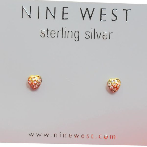 Heart Shape Nine West Stud  Earrings